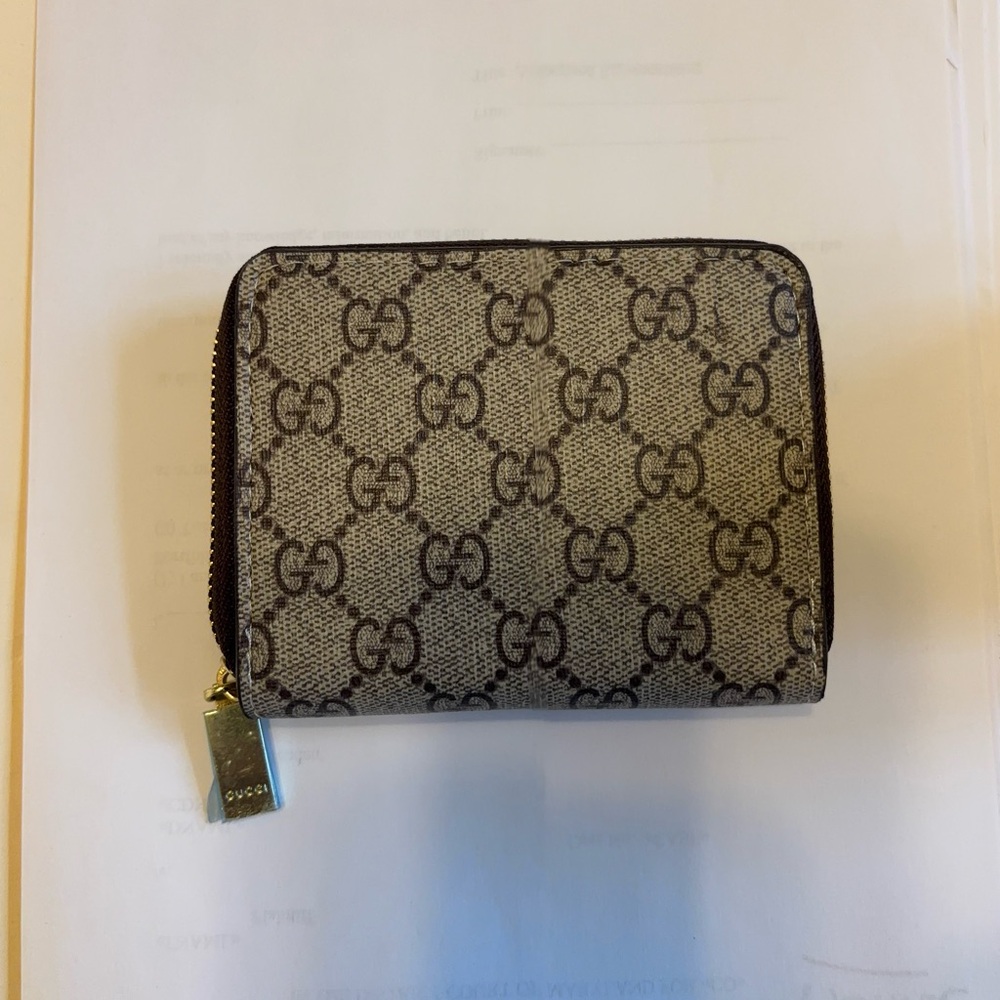 Beige and Brown GG Wallet
